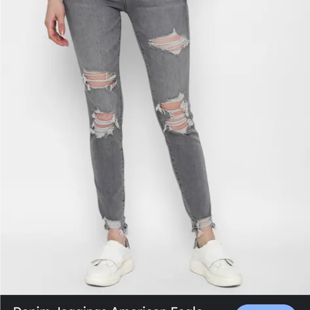 High Rise American Eagle Ripped Jeggings